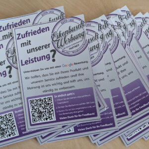 Flyer mit QR Code für Google Rezensionen