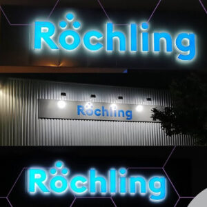 Lichtwerbeanlage für Halle Röchling